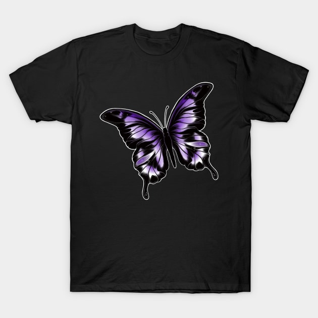 Beautiful fucky purple butterfly T-Shirt by stickypixie